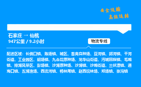 石家莊到仙桃物流專線-專業(yè)承攬石家莊至仙桃貨運(yùn)-保證時(shí)效