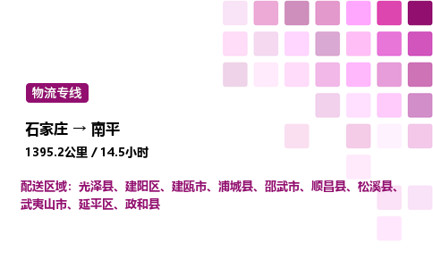 石家莊到南平專線直達-石家莊至南平貨運公司-專業(yè)物流運輸專線